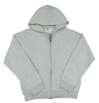 Šedá melírovaná propínací mikina s kapucí H&M