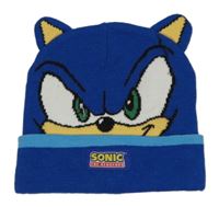 Modrá pletená čepice - Sonic 