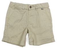 Béžové plátěné chino kraťasy River Island