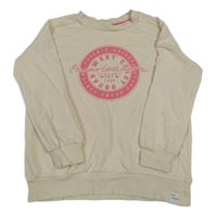 Béžová mikina s potiskem 