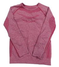 Tmavorůžové melírované funkční triko Crivit