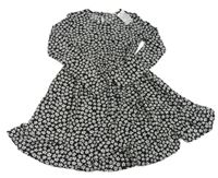 Nové- Černé květinové šaty Primark