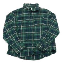 Zeleno-tmavomodro-bílá kostkovaná košile