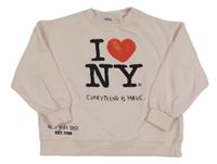 Světlerůžová oversize mikina s nápisem Zara