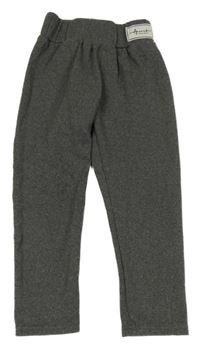 Šedé melírované tepláky s nášivkou Shein