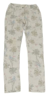 Bílé skinny rifle s palmami Alive