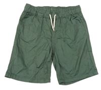 Khaki plátěné kraťasy 