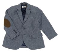 Modro-šedé melírované společenské sako H&M