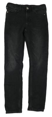 Antracitové skinny teplákové rifle H&M