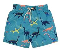Modré plážové kraťasy s dinosaury Next