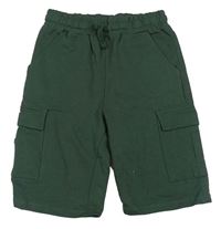 Khaki teplákové cargo kraťasy DeFacto