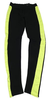 Černo-neonově žluté legíny H&M