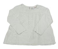 Bílá tunika s dirkovaným vzorem Zara