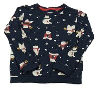 Tmavomodré triko s medvídky Lupilu 