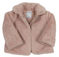 Světlerůžová kožešinová zateplená bunda Mayoral