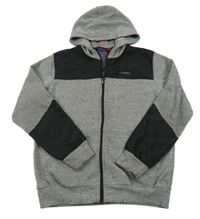 Šedo-černá propínací mikina s kapucí McKenzie