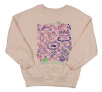 Světlerůžová mikina s dortem George 