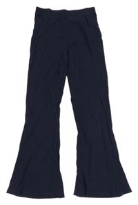 Tmavomodré žebrované flare kalhoty George 