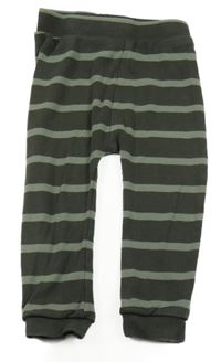 Šedo-tmavošedé pruhované žebrované tepláky Tu