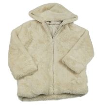 Béžová kožešinová podšitá bunda s kapucí Dunnes