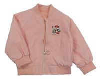 Lososová šusťáková jarní bunda s Minnií 