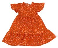 Červené lehké květované šaty Primark