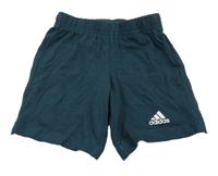 Tmavozelené bavlněné kraťasy s logem Adidas