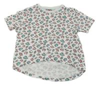 Bílo-barevné vzorované tričko Lee Cooper