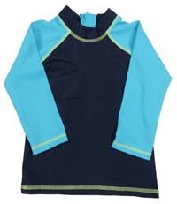 Tmavomodro-tyrkysové UV triko 