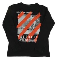 Černé triko s potiskem Chapter young