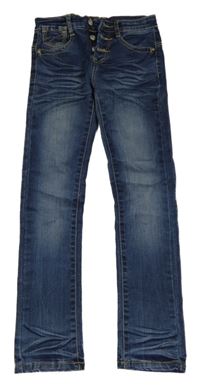 Tmavomodré skinny rifle Pomp di Lux