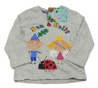 Nové - světlešedé melírované triko s Ben&Holly's