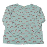 Světlemodré triko s duhami a srdíčky ALANA