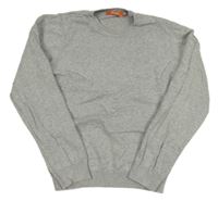 Šedý svetr s logem Hugo Boss