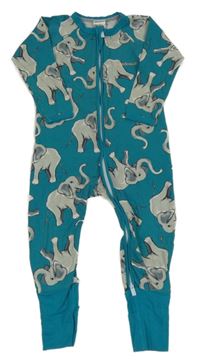 Modrozelený overal se sloníky BONDS