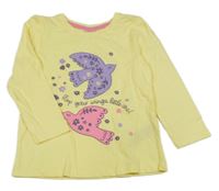 Žluté triko s ptáčky so cute