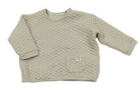 Světlebéžová prošívaná vyteplená mikina s pandou George