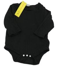 Nové - černé žebrované úpletové body s rolákem 