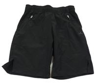 Černé šusťákové funkční kraťasy Decathlon