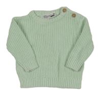 Mátový žebrovaný svetr Ergee