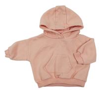 Světlerůžová mikina s kapsou a kapucí Matalan