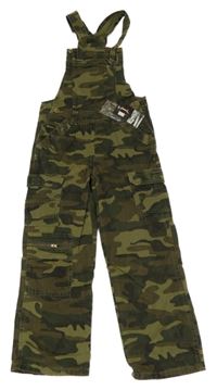 Nové - khaki army cargo riflové laclové kalhoty 