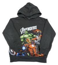 Tmavošedá mikina s Avengers a kapucí H&M