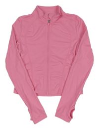 Růžová propínací sportovní crop mikina PRIMARK