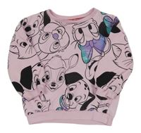 Světlerůžová oversize mikina s Disney postavami Disney