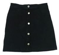 Černá riflová propínací sukně H&M