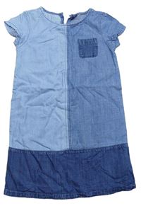Modro-světlemodro-tmavomodré lehké riflové šaty GAP