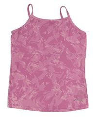 Růžový vzorovaný sportovní crop top LA Gear