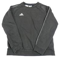 Antracitová mikina s logem Adidas