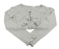 Šedé třpytivé svetrové bolerko H&M